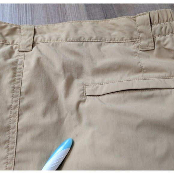 LL Bean Zip Off Pants Size L Beige Nylon Cargo Convertible Hiking Gorpcore - Picture 11 of 12